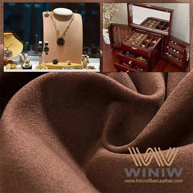 Odporna na światło mikrozamszowa skóra PU do pudełka na biżuterię