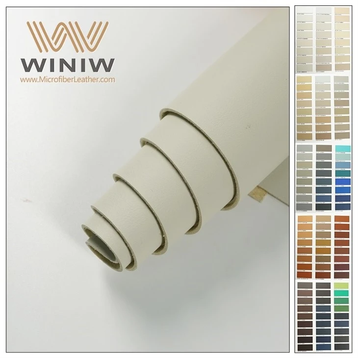 0.8mm Eco-friendly White Faux Leather Fabric For Car Interior Roof
